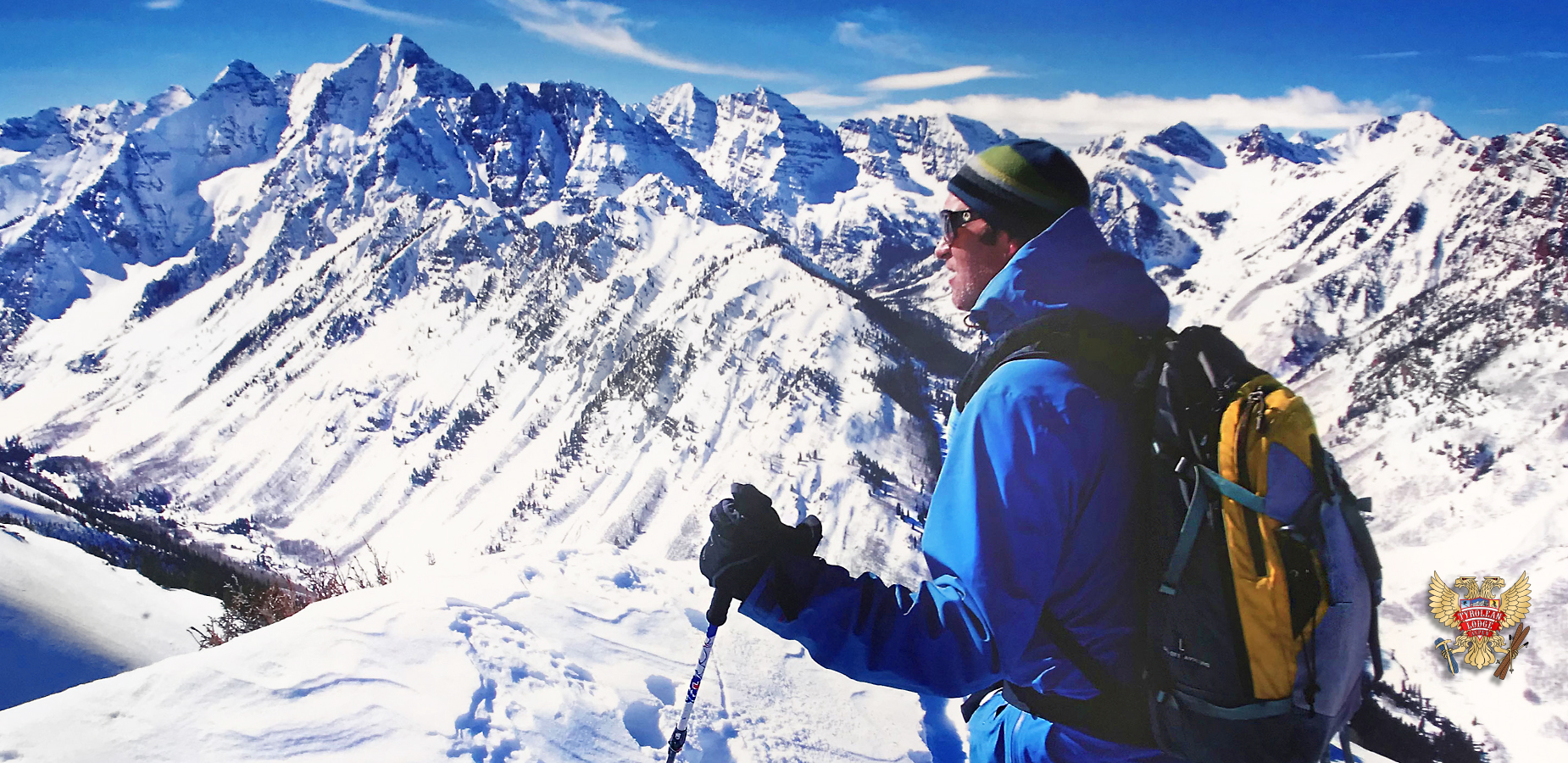 Pierre Willie scans the Elk Mountains for backcountry ski lines