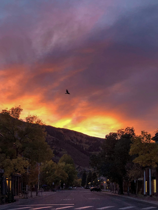 Sunrise in the streets of Aspen
